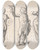 Triptych art skateboard deck of Rudolf Meyer Four Putti Representing The Four Elements by Rudolf Meyer (1803-1857)