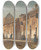 Triptych art skateboard deck of Jan Weissenbruch Dorpsstraat by Jan Weissenbruch (1822-1880)
