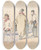 Triptych art skateboard deck of Friedrich Carl Von Scheidlin Study Of Four Men In Military Uniforms by Friedrich Carl Von Scheidlin (1822-1913)