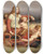 Triptych art skateboard deck of Nils Jakob Olsson Blommr Freja Seeking Her Husband by Nils Jakob Olsson Blommer (1816-1853)