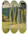 Triptych art skateboard deck of Paul Srusier Pins Et Peupliers Dans Un Pr by Paul Serusier (1864-1927)