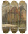 Triptych art skateboard deck of Rudolf Hckner Der Letzte Schnee by Rudolf Hockner (1864-1942)