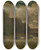 Triptych art skateboard deck of Edward Mitchell Bannister Untitled Landscape With Cows And Trees by Edward Mitchell Bannister (1828-1901)