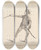 Triptych art skateboard deck of James Gwin Garde De Lespadonneur Figure A Garde Dfensive Du Pointeur Figure B by James Gwin (1720-1769)