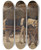 Triptych art skateboard deck of Hans Von Hayek Resting Horses by Hans Von Hayek (1869-1940)