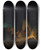 Triptych art skateboard deck of Alexander Laurus Laplanders Around A Fire by Alexander Laureus (1783-1823)