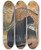 Triptych art skateboard deck of Joseph Wolf The Leopard_1 by Joseph Wolf (1820-1899)