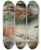 Triptych art skateboard deck of Alfred Frdol Annlides by Alfred Fredol (1804-1863)