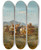 Triptych art skateboard deck of Georges Washington The Skirmish_2 by Georges Washington (1827-1901)