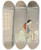 Triptych art skateboard deck of Kamisaka Sekka Fulling Silk Uchiginu by Kamisaka Sekka (1866-1942)