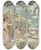 Triptych art skateboard deck of Jan Brandes Idyllisch Dorpstafereel by Jan Brandes (1743-1808)