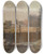Triptych art skateboard deck of Frederick Mccubbin Melbourne Gaol In Sunlight From The Public Library Grounds by Frederick Mccubbin (1855-1917)