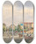 Triptych art skateboard deck of Ferdinand Weckbrodt Die Whringer Linie In Wien by Ferdinand Weckbrodt (1838-1902)