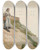 Triptych art skateboard deck of Winslow Homer Girl Carrying A Basket by Winslow Homer (1836-1910)