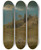 Triptych art skateboard deck of Hans Thoma Schwarzwaldhhe by Hans Thoma (1839-1924)