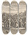 Triptych art skateboard deck of William Hogarth Plate 11 The Idle Prentice Executed At Tyburn by William Hogarth (1697-1764)