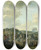 Triptych art skateboard deck of Hendrick De Meijer The Departure Of Charles Ii Of England From Scheveningen June 2 1660 by Hendrik Meijer (1620-1689)