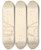 Triptych art skateboard deck of Lewis Vulliamy Design For A Chapel At Enfield Transverse Sections Of The East And West End by Lewis Vulliamy (1791-1871)