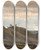 Triptych art skateboard deck of P C Skovgaard Landskab Med En Sandet Vej Der Frer Over En Lyngbakke Til Hjre Udsigt Over Vidtstrakt Land Med Trvemoser Fra Raagelejeegnen by P C Skovgaard (1817-1875)