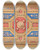 Triptych art skateboard deck of Julesedmondcharles Lachaise Design For A Paneled Ceiling_1 by Jules-Edmond-Charles Lachaise (1897)