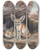 Triptych art skateboard deck of Joseph Wolf The Fennec Fox_1 by Joseph Wolf (1820-1899)