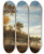 Triptych art skateboard deck of Jacob Salomonsz Van Ruysdael A Wooded Landscape With Cattle Resting by Jacob Salomonsz Van Ruysdael (1630-1681)