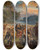 Triptych art skateboard deck of Jan Matejko Adoption Of Christianity 965 Ad From The Series History Of Civilization In Poland by Jan Matejko (1838-1893)