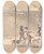 Triptych art skateboard deck of Thomas Sully Two Hunters And Two Dogs In Winter Scene by Thomas Sully (1783-1872)