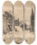 Triptych art skateboard deck of Lon Augustin Lhermitte Montsaintpre Sous La Neige Ou Effet De Neige by Lon Augustin Lhermitte (1844-1925)