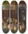 Triptych art skateboard deck of Jerome Myers The Tambourine by Jerome Myers (1867-1940)