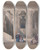 Triptych art skateboard deck of David Roberts Temple At Esneh Isn Nov 25Th 1838 by David Roberts (1796-1864)