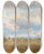 Triptych art skateboard deck of Franz Alt A Summer Landscape by Franz Alt (1821-1914)