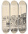 Triptych art skateboard deck of Arthur Evershed On The Banks Of The Thames by Arthur Evershed