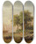 Triptych art skateboard deck of Xanthus Russell Smith Palmettos At Port Royal by Xanthus Russell Smith (1839-1929)