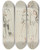 Triptych art skateboard deck of Eugne Delacroix Three Figures by Eugene Delacroix (1798-1863)