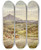 Triptych art skateboard deck of Elizabeth Murray Wicklow Hills by Elizabeth Murray (1815-1882)