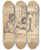 Triptych art skateboard deck of Peter Hansen Kunstnerens Familie Siddende Omkring Et Bord Med En Petroleumslampe by Peter Hansen (1868-1928)