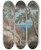 Triptych art skateboard deck of Marco Ricci Mountainous Landscape With Hermits by Marco Ricci (1676-1729)