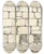 Triptych art skateboard deck of David Humbert De Superville Cyclopian Building by David Humbert De Superville (1770-1849)