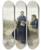 Triptych art skateboard deck of David Adolph Constant Artz Boy And Girl In The Dunes by David Adolph Constant Artz (1837-1890)