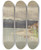 Triptych art skateboard deck of Arthur Rackham Utvik Not A Fjord Norwegian Trip by Arthur Rackham (1867-1939)