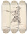 Triptych art skateboard deck of James Gwin Position De La Garde Italienne De Lepe Poignard by James Gwin (1720-1769)