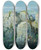 Triptych art skateboard deck of Ferdinand Engelmller Prachauer Felsen by Ferdinand Engelmuller (1867-1924)