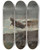 Triptych art skateboard deck of Jeanbaptiste Carpeaux Naufrage Dans Le Port De Dieppe by Jean-Baptiste Carpeaux (1827-1875)