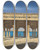 Triptych art skateboard deck of Vasily Vereshchagin Evening On A Lake A Pavilion On The Marble Embankment In Rajnagar Udaipur Principality by Vasily Vereshchagin (1842-1904)
