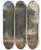Triptych art skateboard deck of P C Skovgaard A Country Road Near Vognserup Manor Zealand The Painter Jth Lundbye Sketching By The Roadside by P C Skovgaard (1817-1875)