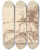 Triptych art skateboard deck of George Knapton Landscape With Figures_2 by George Knapton (1698-1778)