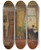 Triptych art skateboard deck of Hugo Charlemont In The Studio by Hugo Charlemont (1850-1939)