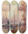 Triptych art skateboard deck of Robert Antoine Pinchon La Seine A Lle Lacroix by Robert Antoine Pinchon (1886-1943)