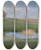 Triptych art skateboard deck of Hans Richard Von Volkmann Sommerlandschaft Mit Einem Tmpel by Hans Richard Von Volkmann (1860-1927)